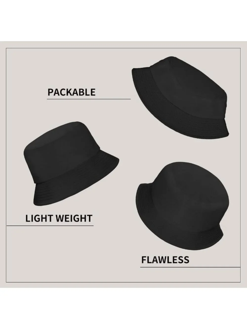 Stylish Bucket Hat for Women & Men - Summer Beach Sun Cap for Outdoor Travel